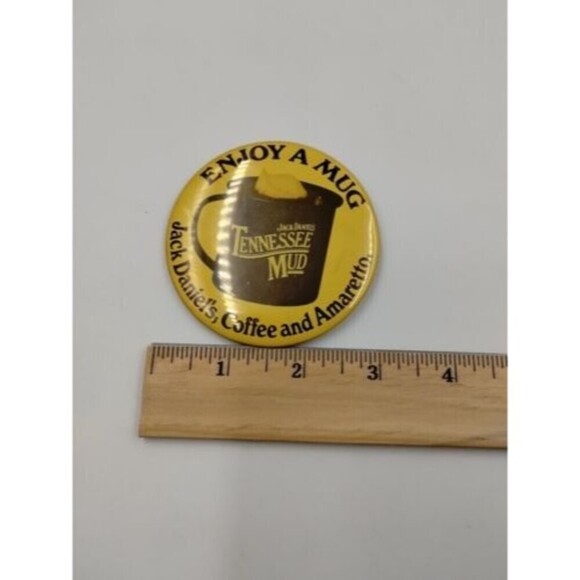Vintage 3" Pinback #15-041 - Liquor Advertising-Jack Daniels Coffee & Amaretto - Picture 8 of 8